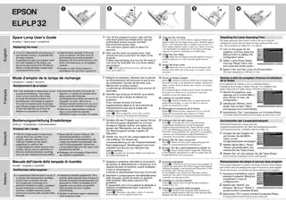 EPSON爱普生EMP-760_EMP-765 灯泡使用说明书